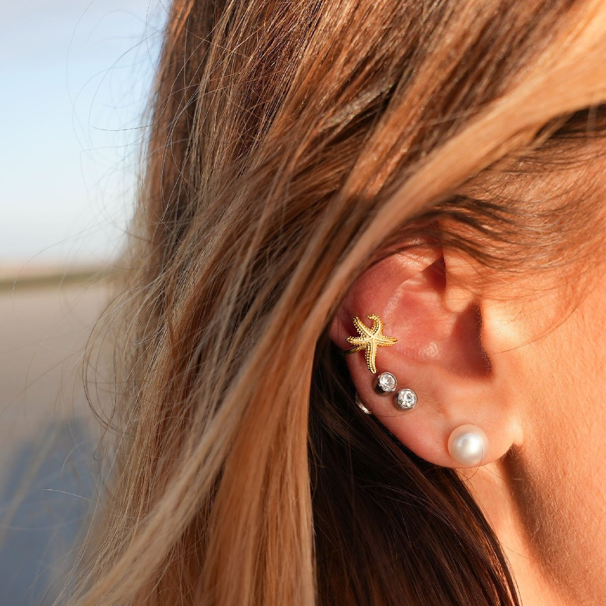 Earcuffs Seestern - Gold