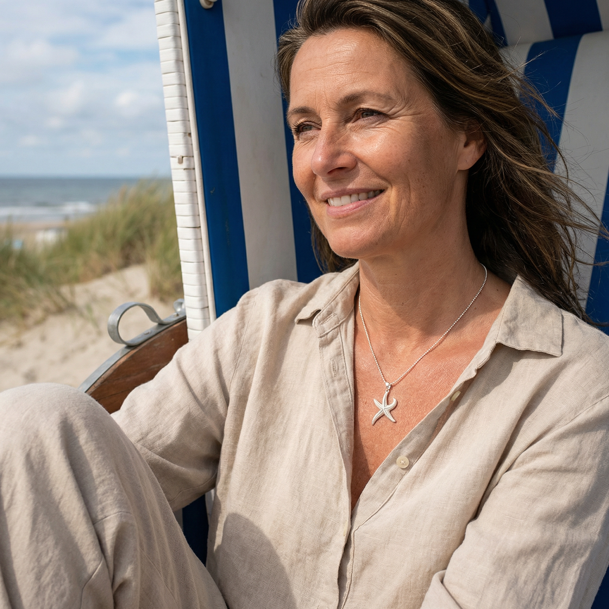 Seestern Groß - Silber