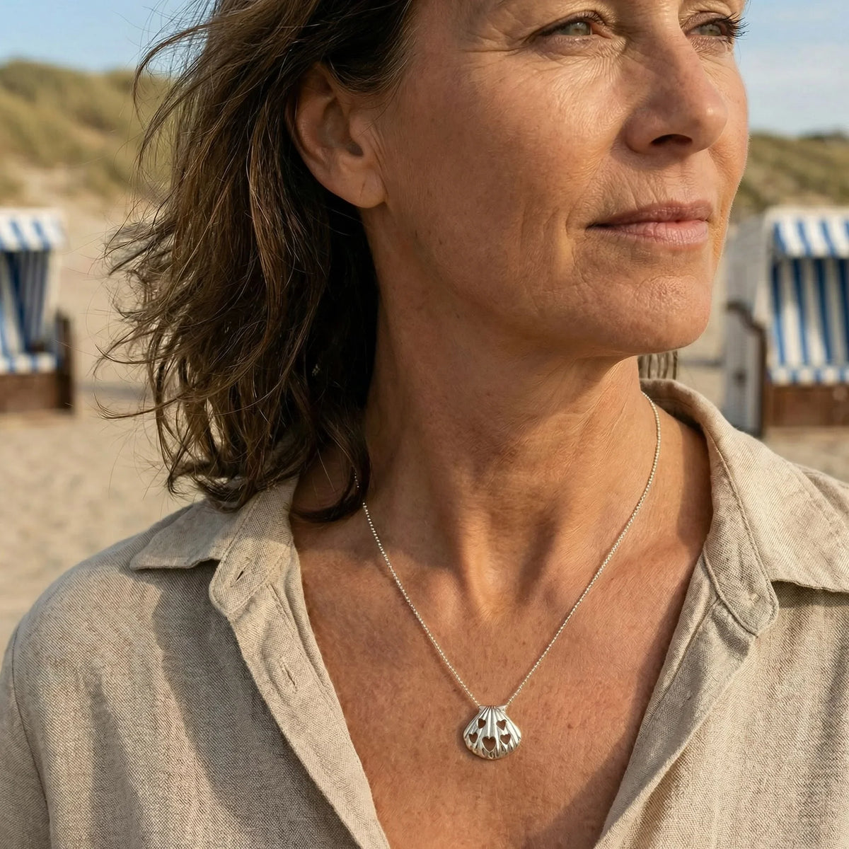 Muschel mit Herzen - Silber - Nordlust®