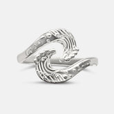 Wellenring doppelt - Silber