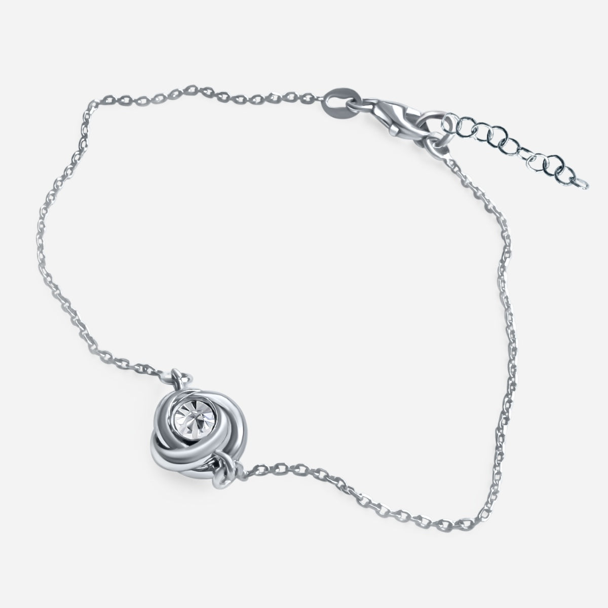 Armband "Strahlender Knoten" - Silber