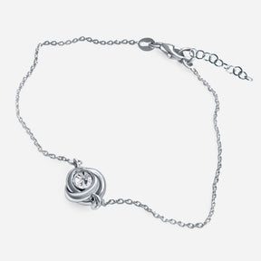 Armband "Strahlender Knoten" - Silber