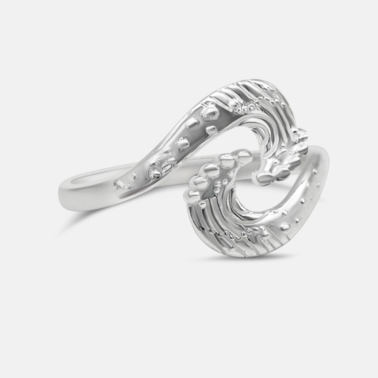 Wellenring doppelt - Silber