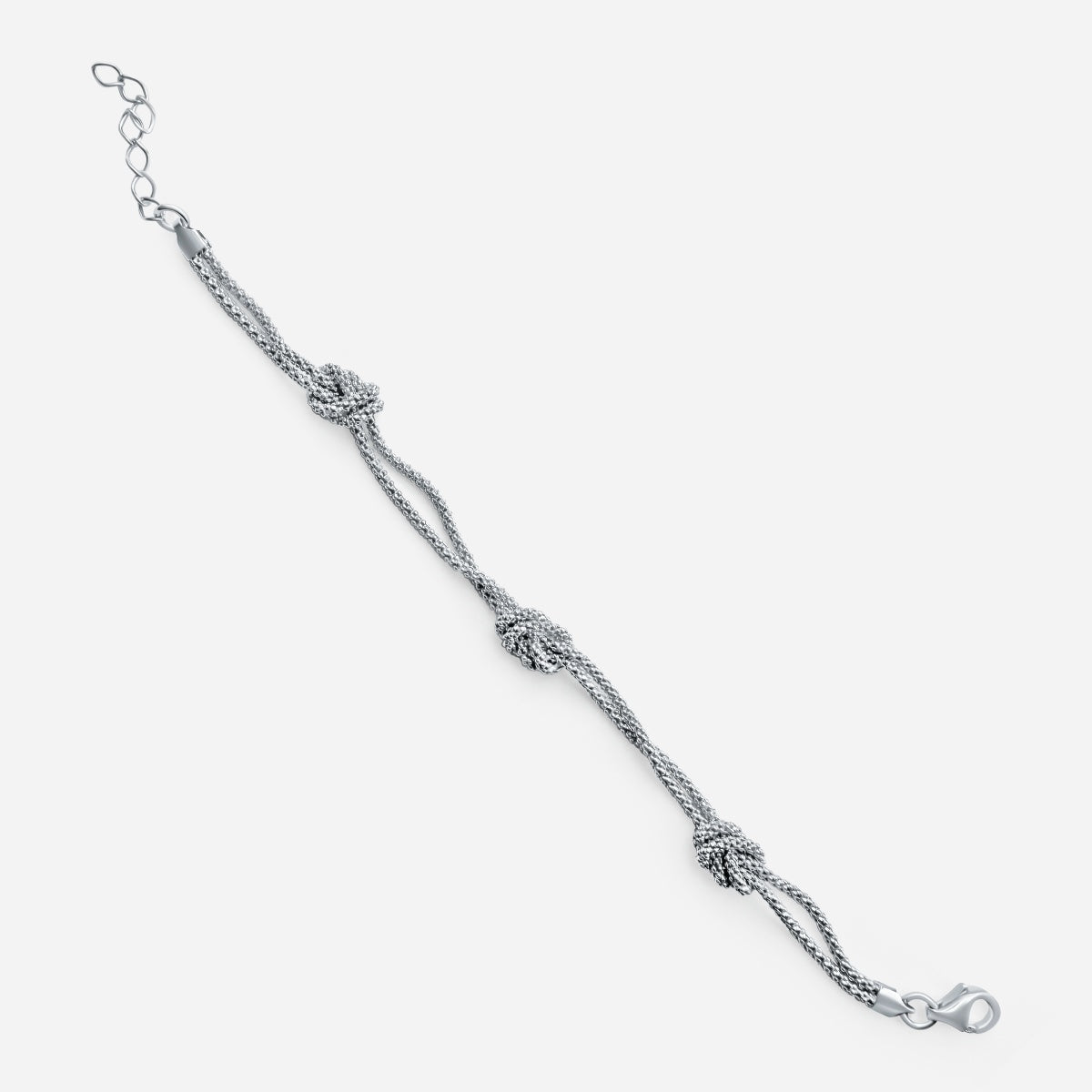 Armband "Wellenknoten-Trio" - Silber