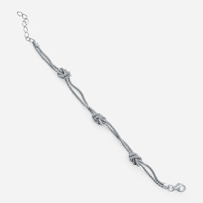 Armband "Wellenknoten-Trio" - Silber