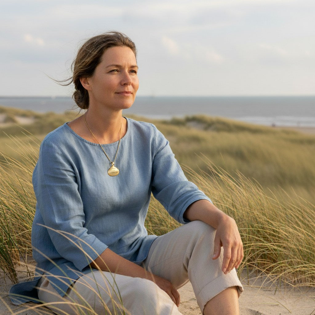 Klaffmuschel - Dem Meer verbunden - Gold