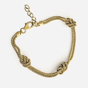 Armband "Wellenknoten-Trio" - Gold