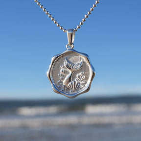 Meerjungfrau Rund - Silber