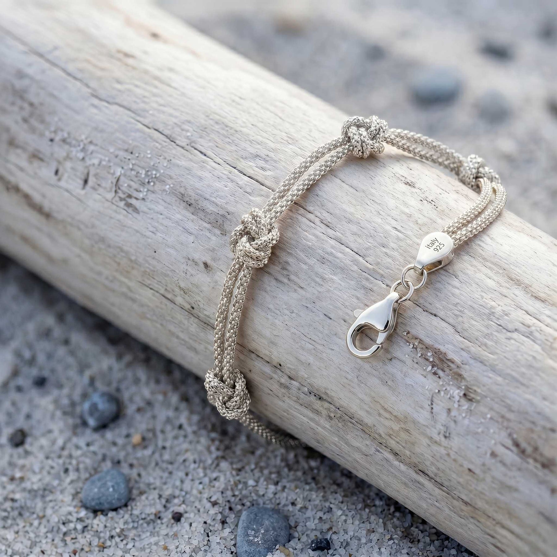 Armband "Wellenknoten-Trio"
