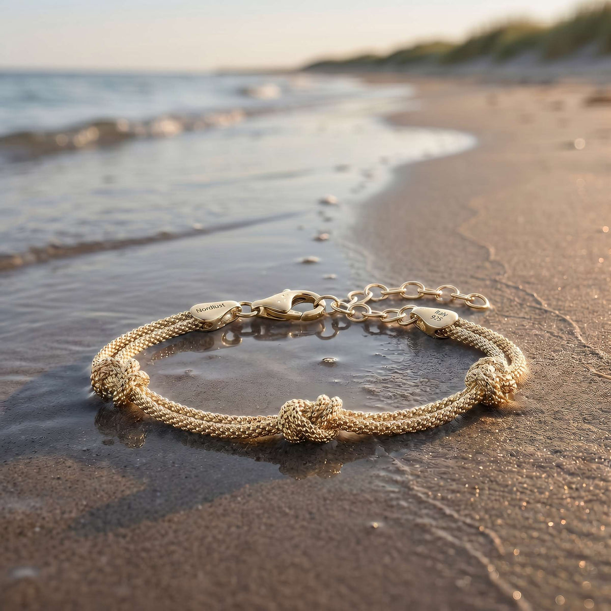 Armband "Wellenknoten-Trio"