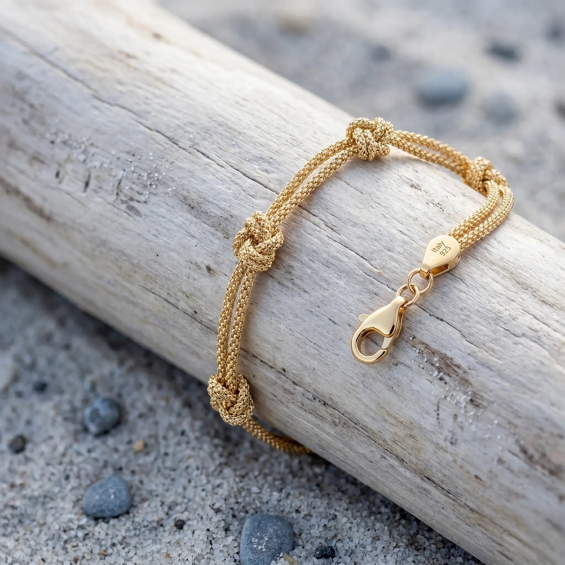 Armband "Wellenknoten-Trio"