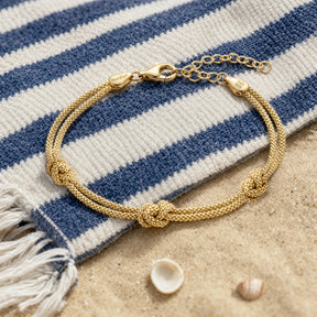 Armband "Wellenknoten-Trio"