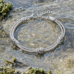 Armband "Wellenknoten-Trio"