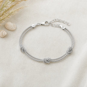 Armband "Wellenknoten-Trio"