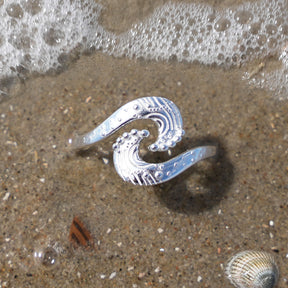 Wellenring doppelt - Silber