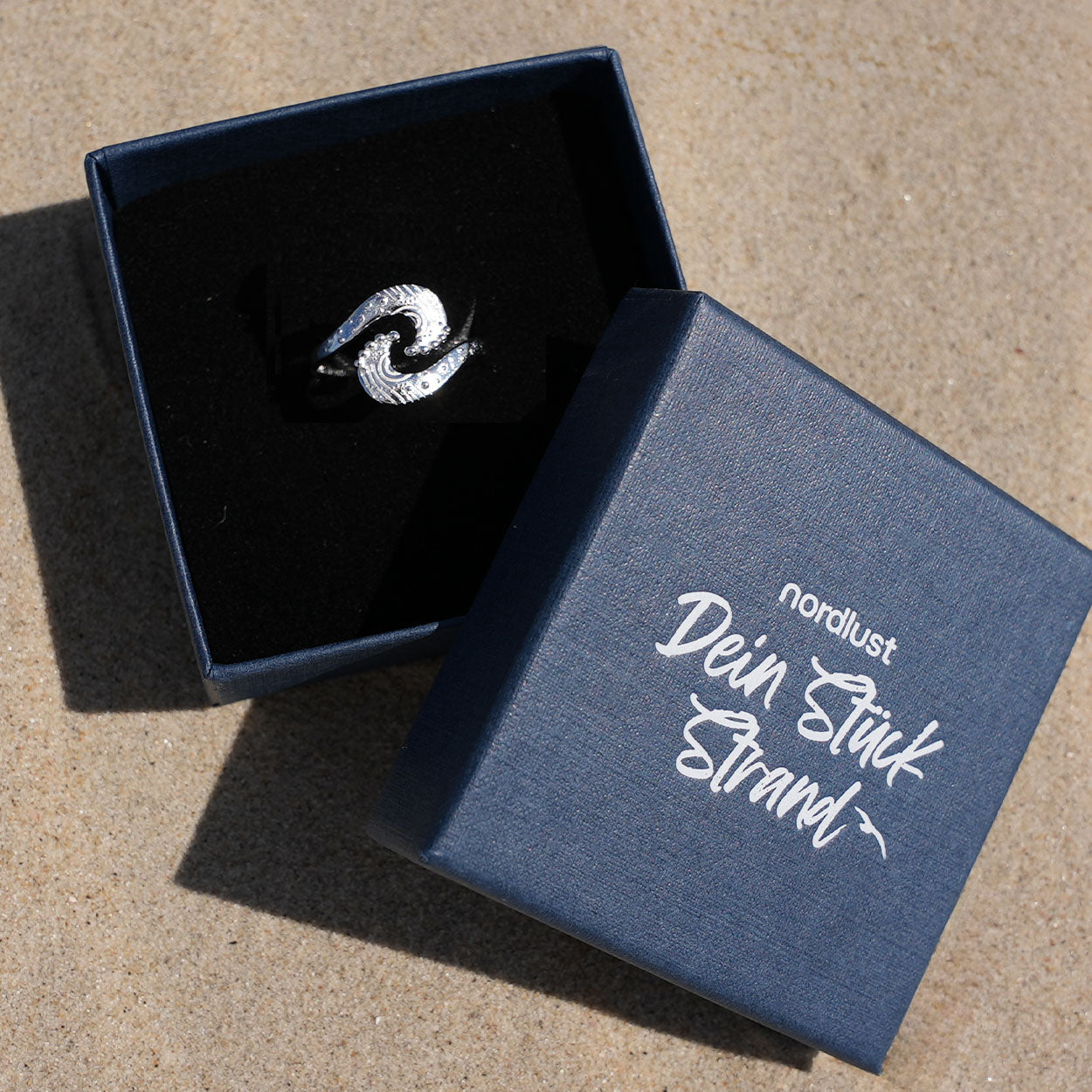 Wellenring doppelt - Silber