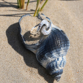 Wellenring doppelt - Silber