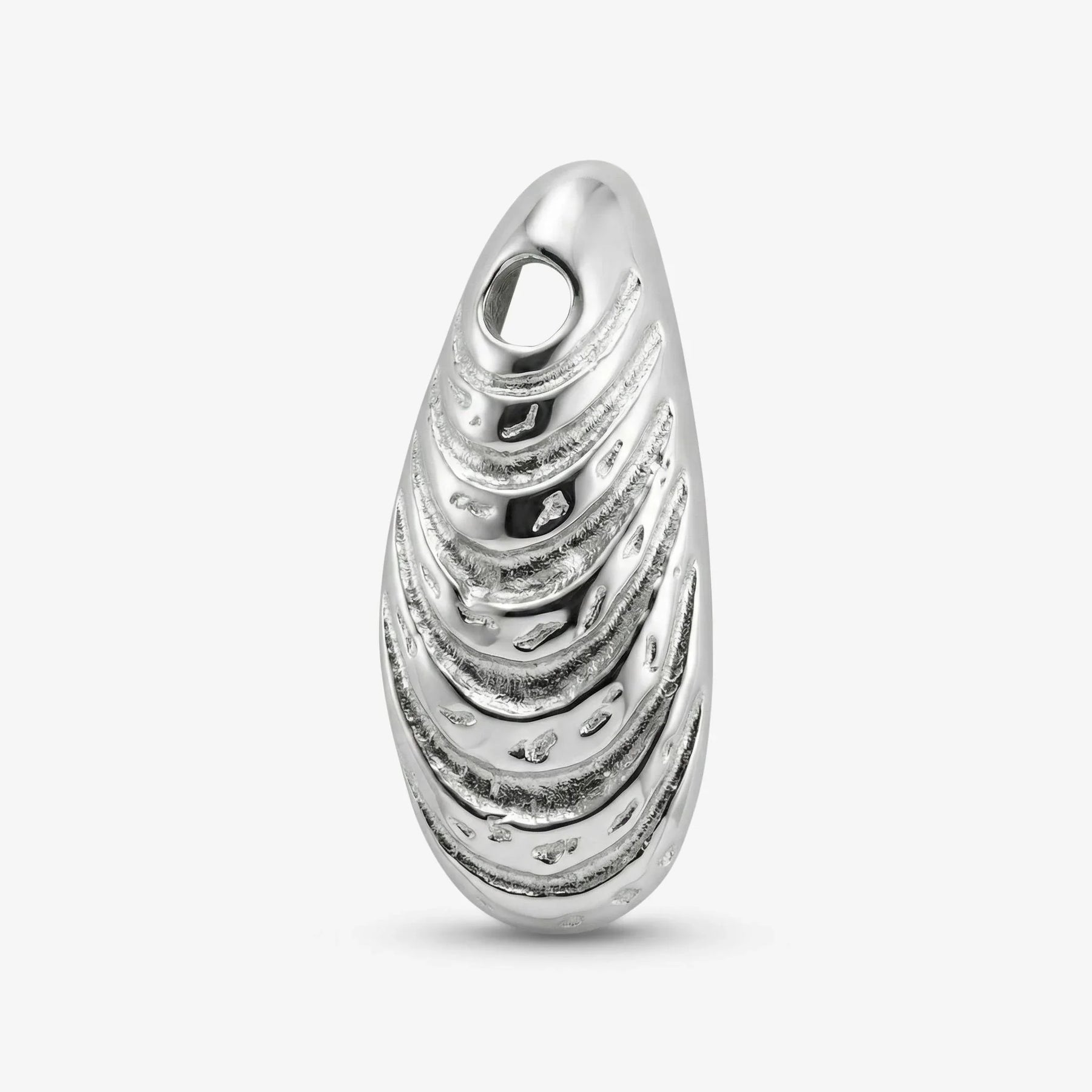 Silberanhänger in Form einer Miesmuschel, maritimer Schmuck für Ketten oder Ohrringe