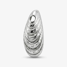 Silberanhänger in Form einer Miesmuschel, maritimer Schmuck für Ketten oder Ohrringe