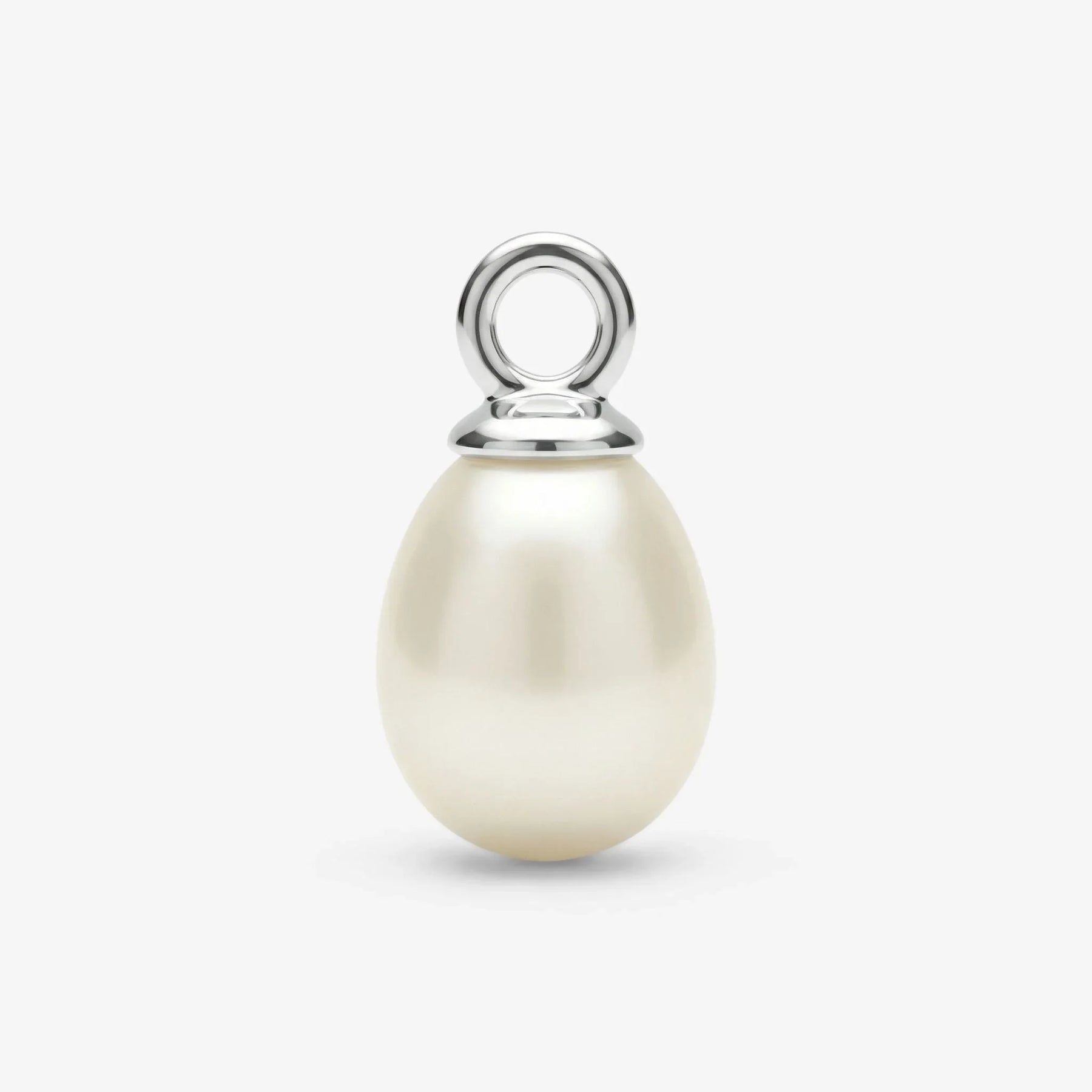Anhänger mit weißer Perle aus Silber, maritimer Schmuck, minimalistisches Design