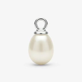 Anhänger mit weißer Perle aus Silber, maritimer Schmuck, minimalistisches Design
