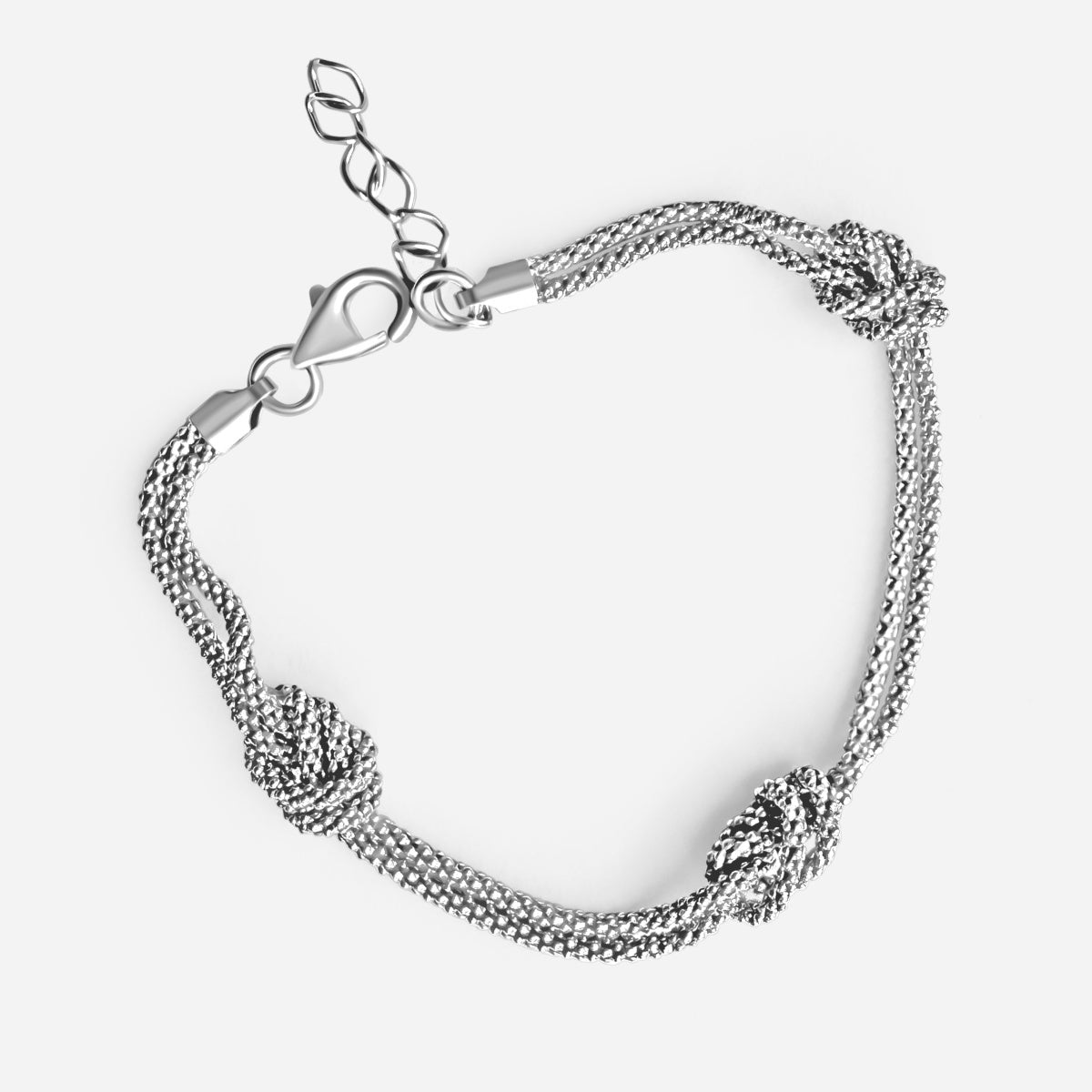 Armband "Wellenknoten - Trio" - Silber - Nordlust®