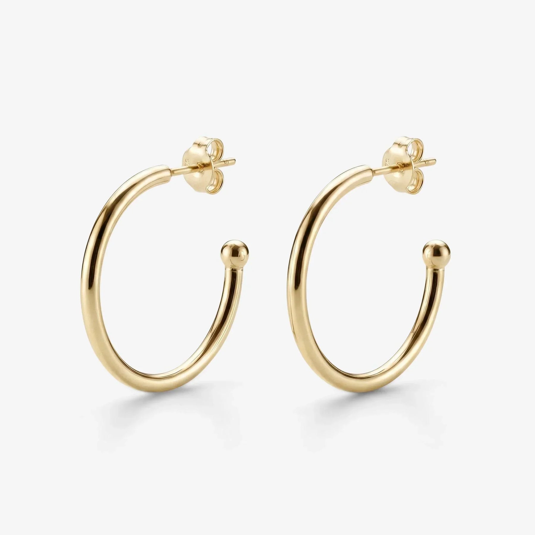 Creolen aus Gold mit Anhängerfassung, minimalistisches Design, Ohrringe Schmuck