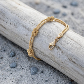 Armband "Wellenknoten-Trio"
