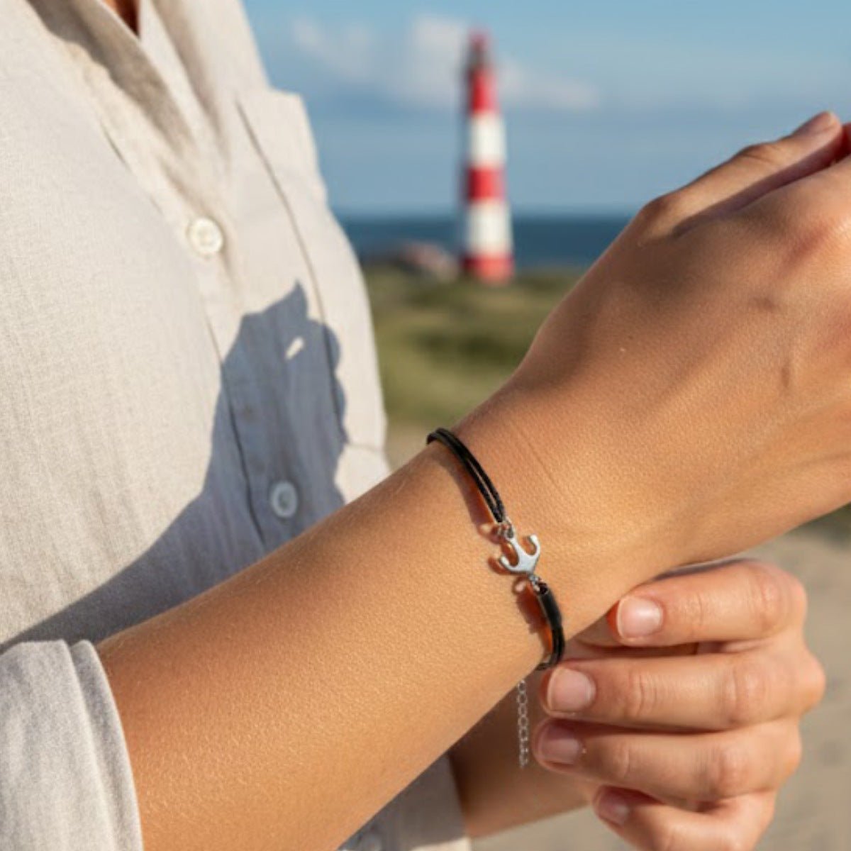Lederarmband "Küstenanker" - Silber - Nordlust®