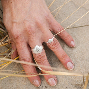 Muschelring groß - deine Stranderinnerung - Silber - Nordlust®