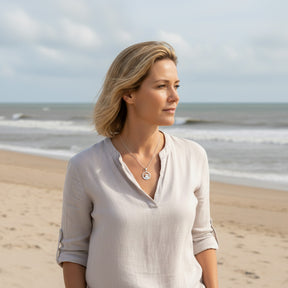 Strandkorb Rund - Silber